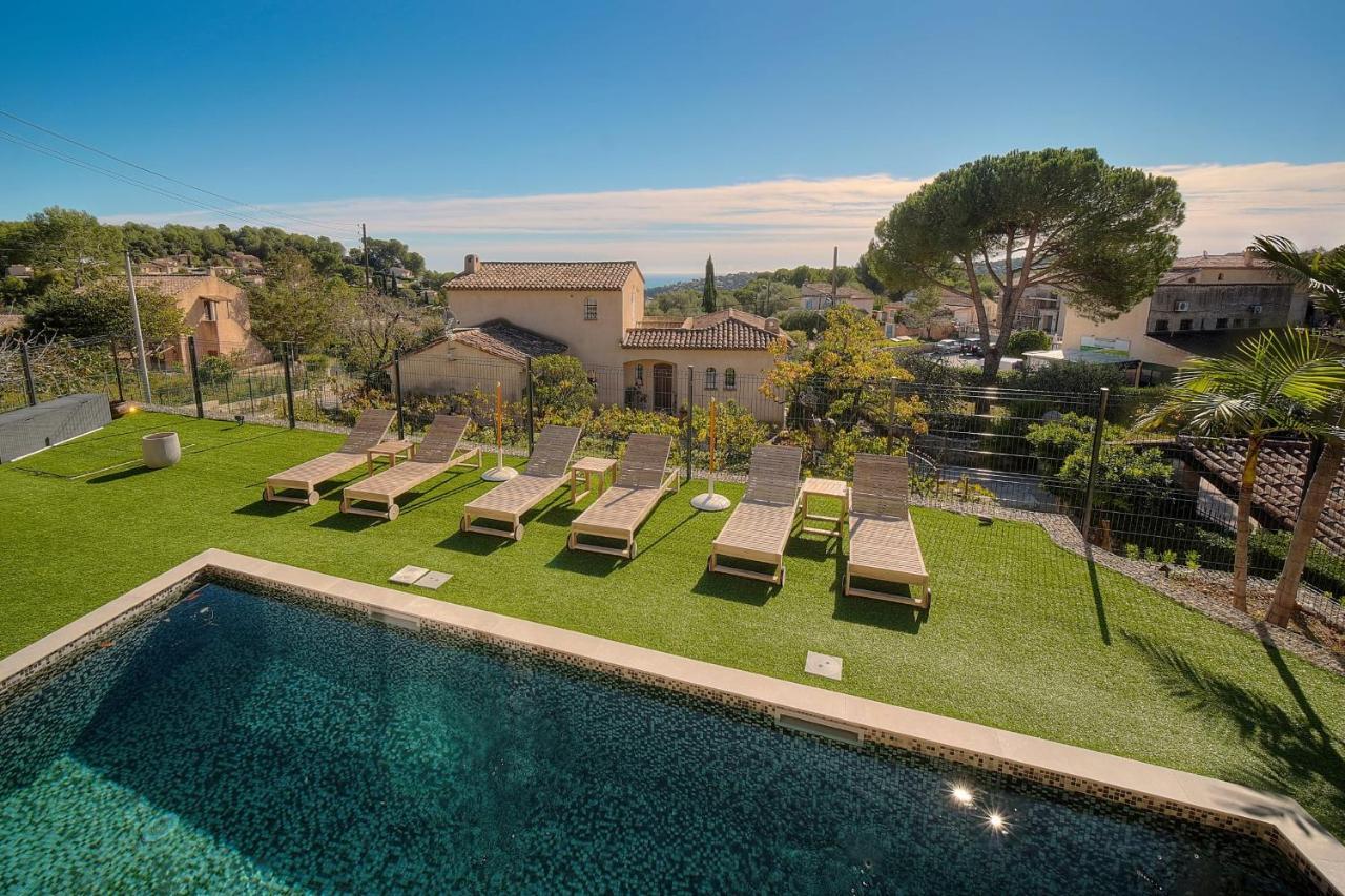 Immogroom - Superbe Villa - Piscine - Vue Mer - Parking - Clim Vallauris Exterior foto